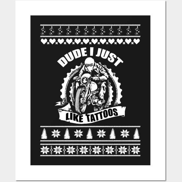 Merry Christmas TATTOOS Wall Art by bryanwilly